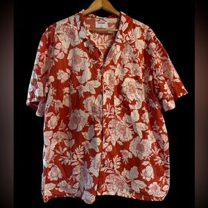 Old Navy Red and White Casual Button Down Shirt